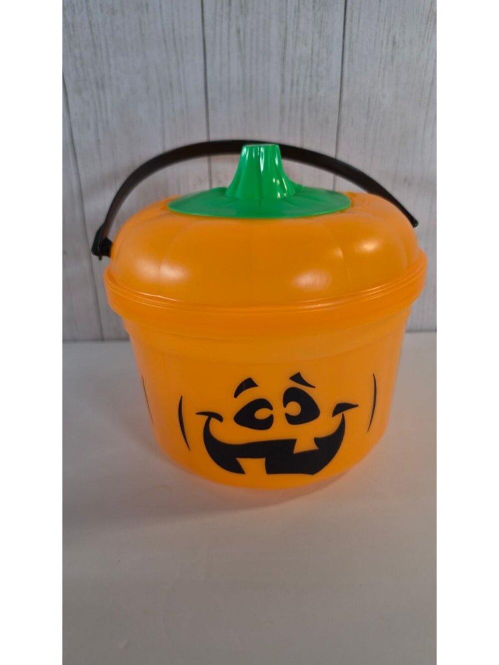 VINTAGE 1993 MCDONALDS HALLOWEEN BUCKET PUMPKIN HAPPY MEAL PAIL MCBOO LID COMPLE